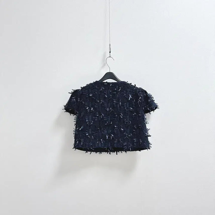 [BUNJANG] Byflow Cap Sleeve Tweed Jacket / 바이플로우 캡소매 반팔 트위드 자켓