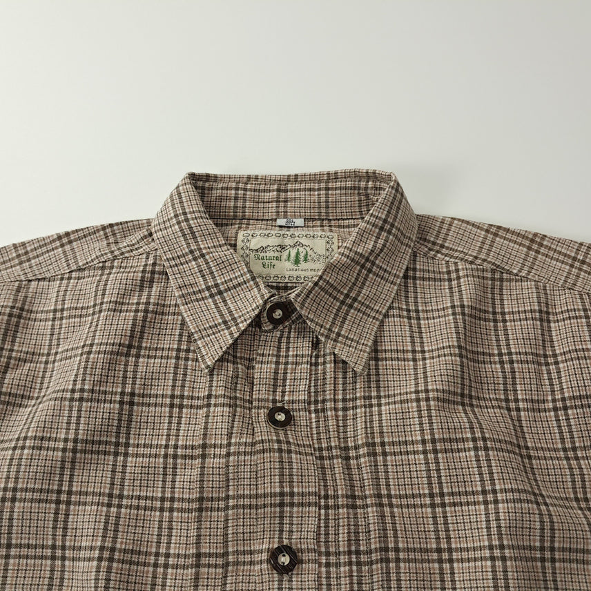 [SOLD OUT] CK278 L 내추럴라이프 90s 트라흐텐 바바리안 반팔 알펜 셔츠 남방