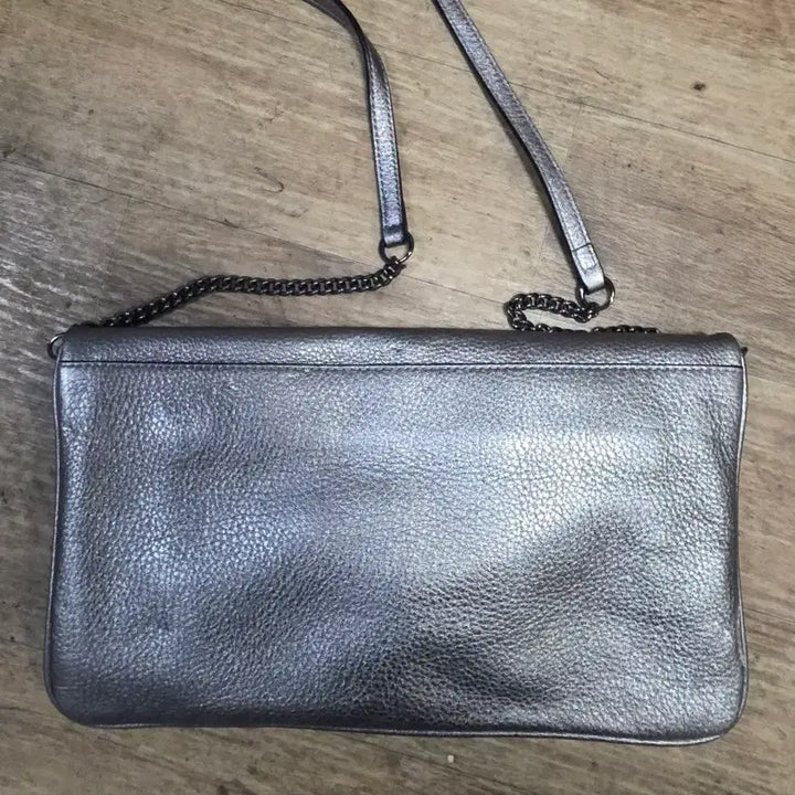 [BUNJANG] Oryany Silver Chain Shoulder Bag/Clutch / 오야니 실버 체인 숄더백 겸 클러치