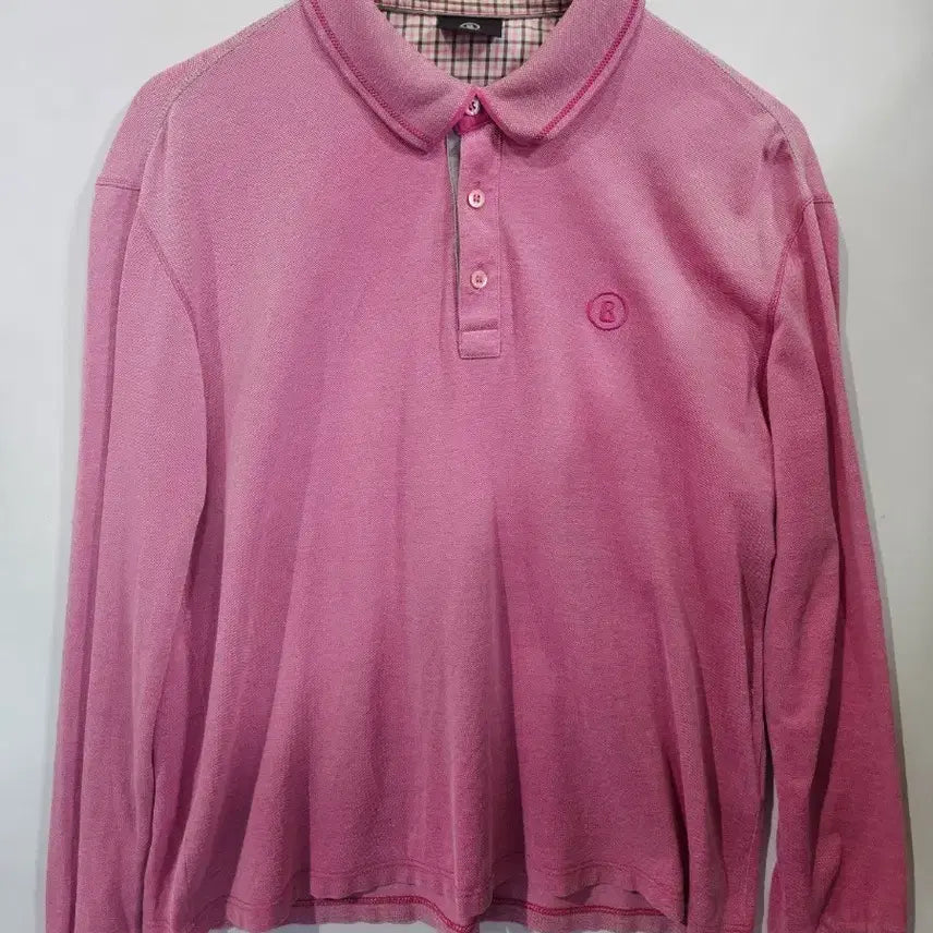 [BUNJANG] BOGNER Pink Long Sleeve Polo Shirt XL / BOGNER 핑크색 긴팔 폴로티셔츠XL (b20)