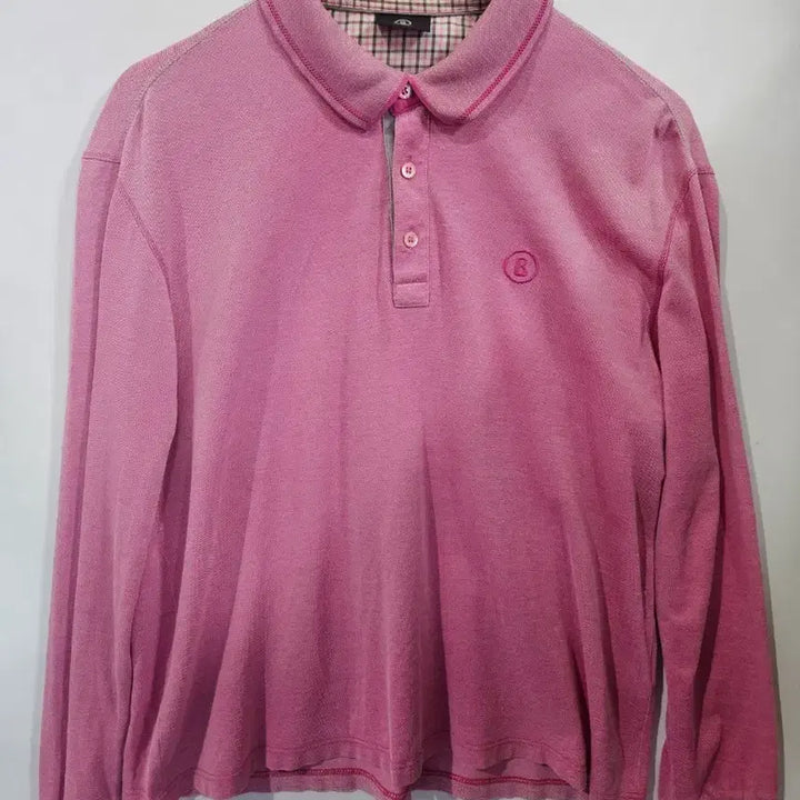 [BUNJANG] BOGNER Pink Long Sleeve Polo Shirt XL / BOGNER 핑크색 긴팔 폴로티셔츠XL (b20)