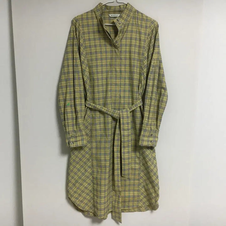 [BUNJANG] Beanpole Ladies Checkered Shirt Dress 90 / 빈폴 레이디스 체크 셔츠 원피스 90