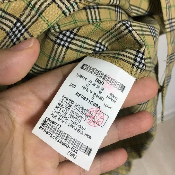 [BUNJANG] Beanpole Ladies Checkered Shirt Dress 90 / 빈폴 레이디스 체크 셔츠 원피스 90