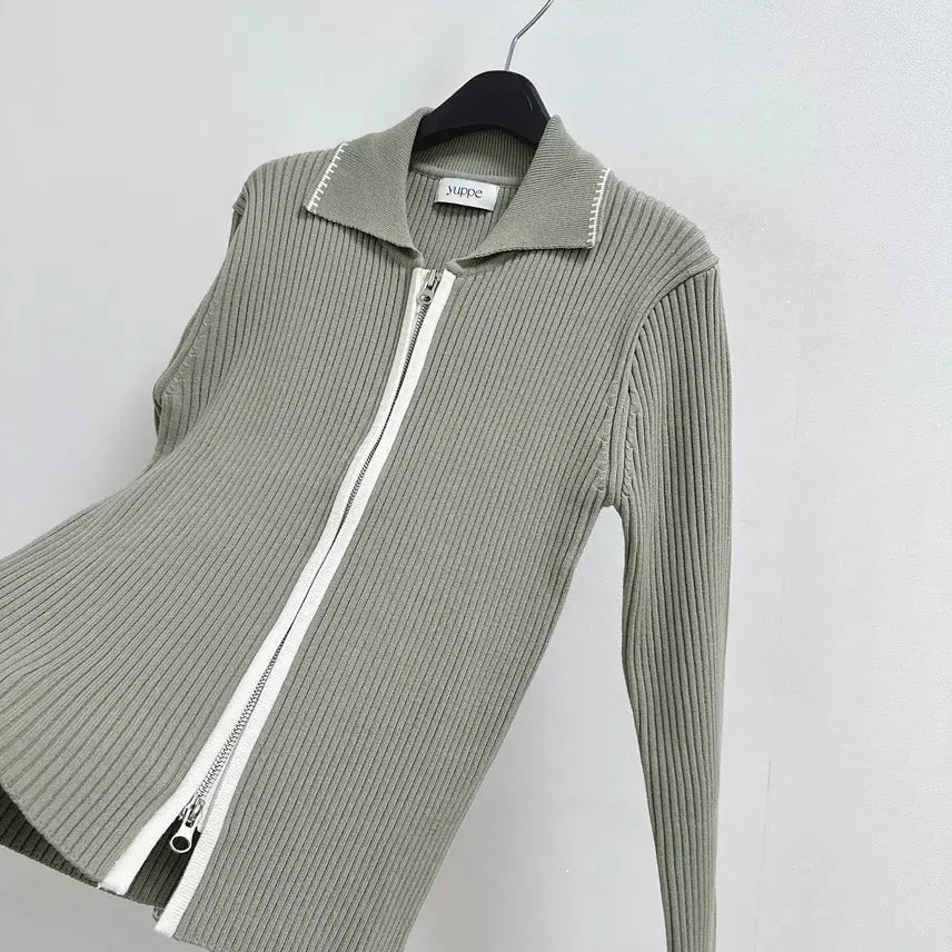 [BUNJANG] Yeppe Two-Way Zip-Up Cardigan / 엽페 투웨이 집업 가디건