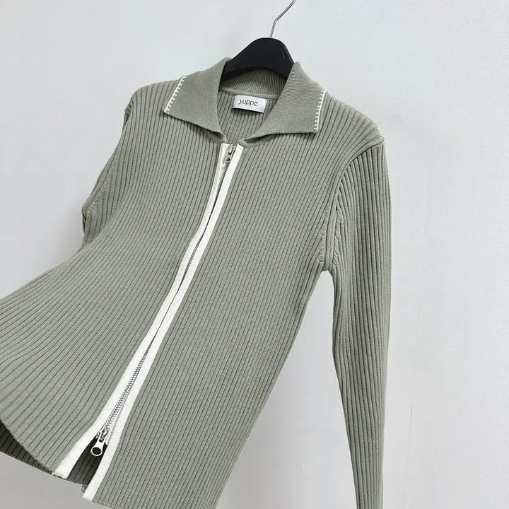 [BUNJANG] Yeppe Two-Way Zip-Up Cardigan / 엽페 투웨이 집업 가디건