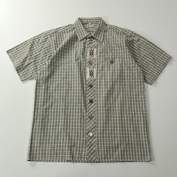 [SOLD OUT] CK279 L 란트하우스 90s 트라흐텐 바바리안 반팔 알펜 셔츠 남방