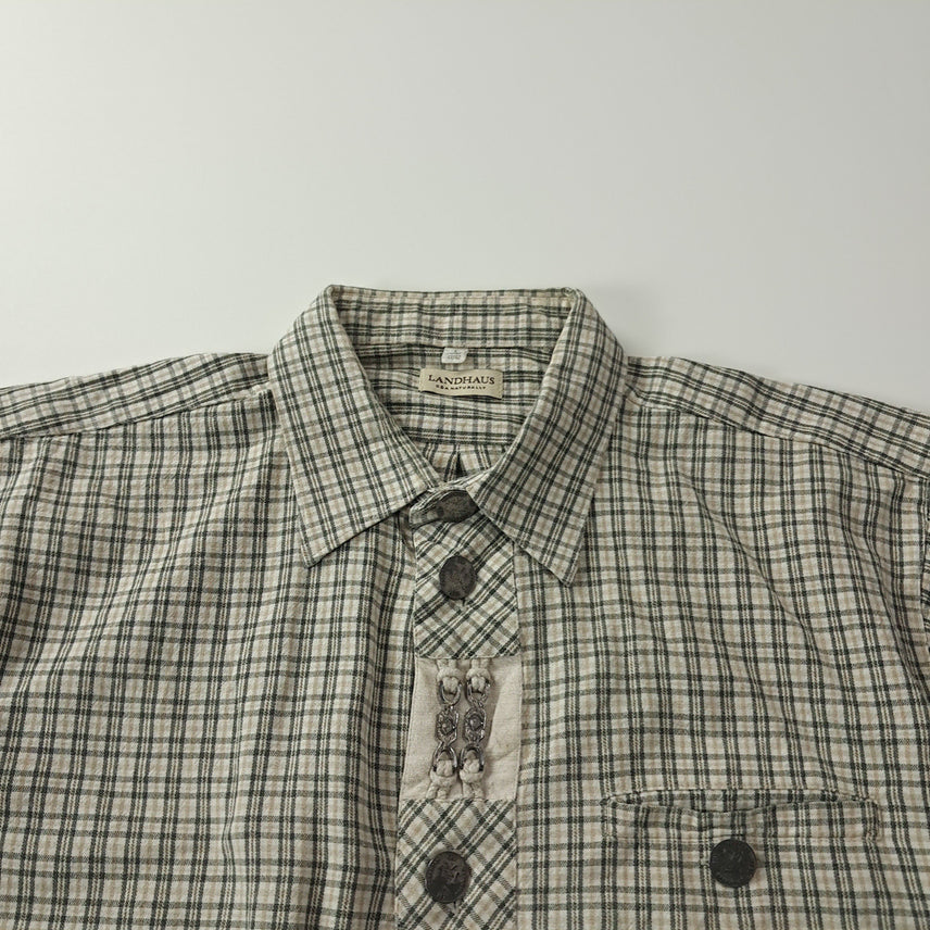 [SOLD OUT] CK279 L 란트하우스 90s 트라흐텐 바바리안 반팔 알펜 셔츠 남방
