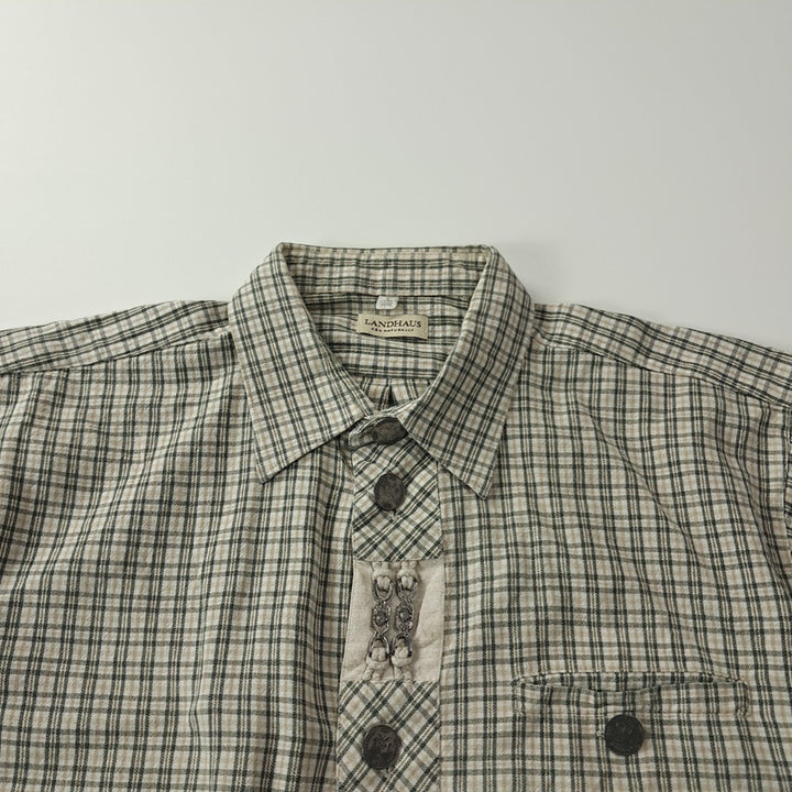 [SOLD OUT] CK279 L 란트하우스 90s 트라흐텐 바바리안 반팔 알펜 셔츠 남방