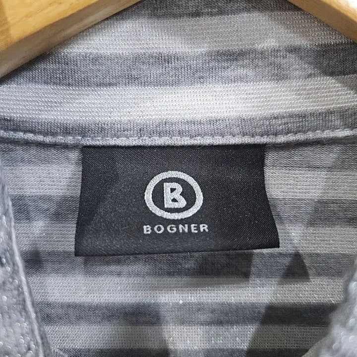 [BUNJANG] BOGNER Striped Zip-Up Long Sleeve T-Shirt / 보그너 스트라이프 집업 긴팔 티셔츠M (b21)