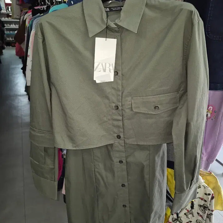 [BUNJANG] Layered Shirt Dress / 레이어드 셔츠 원피스