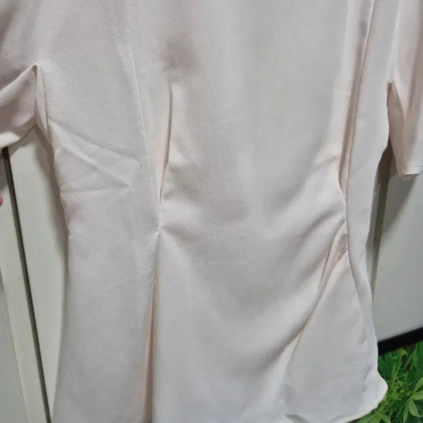 [BUNJANG] Day Ivory Pink Peplum Blouse / (타임세일)(새상품)Day  블라우스 페플럼 아이보리핑크 반팔
