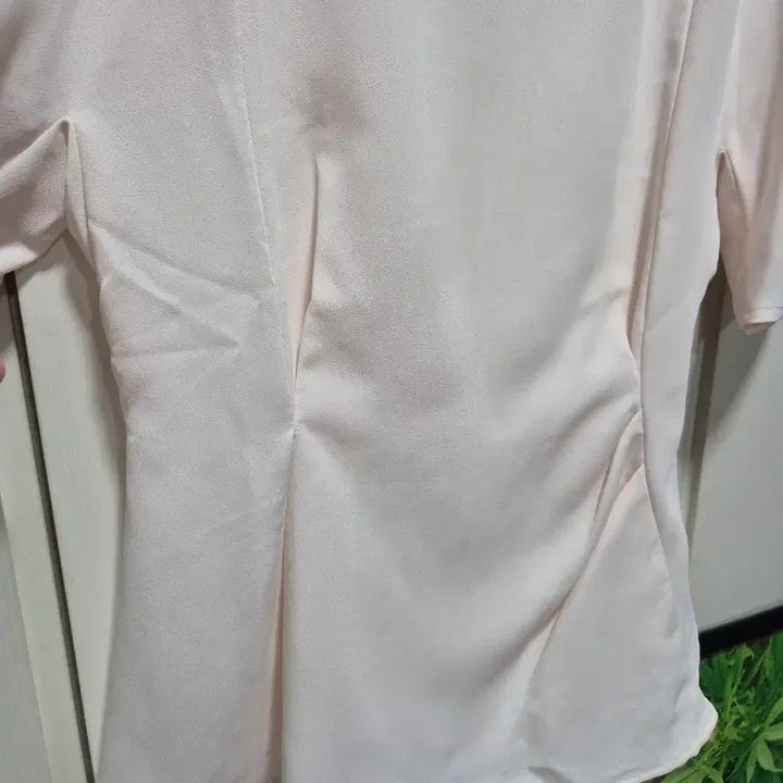 [BUNJANG] Day Ivory Pink Peplum Blouse / (타임세일)(새상품)Day  블라우스 페플럼 아이보리핑크 반팔