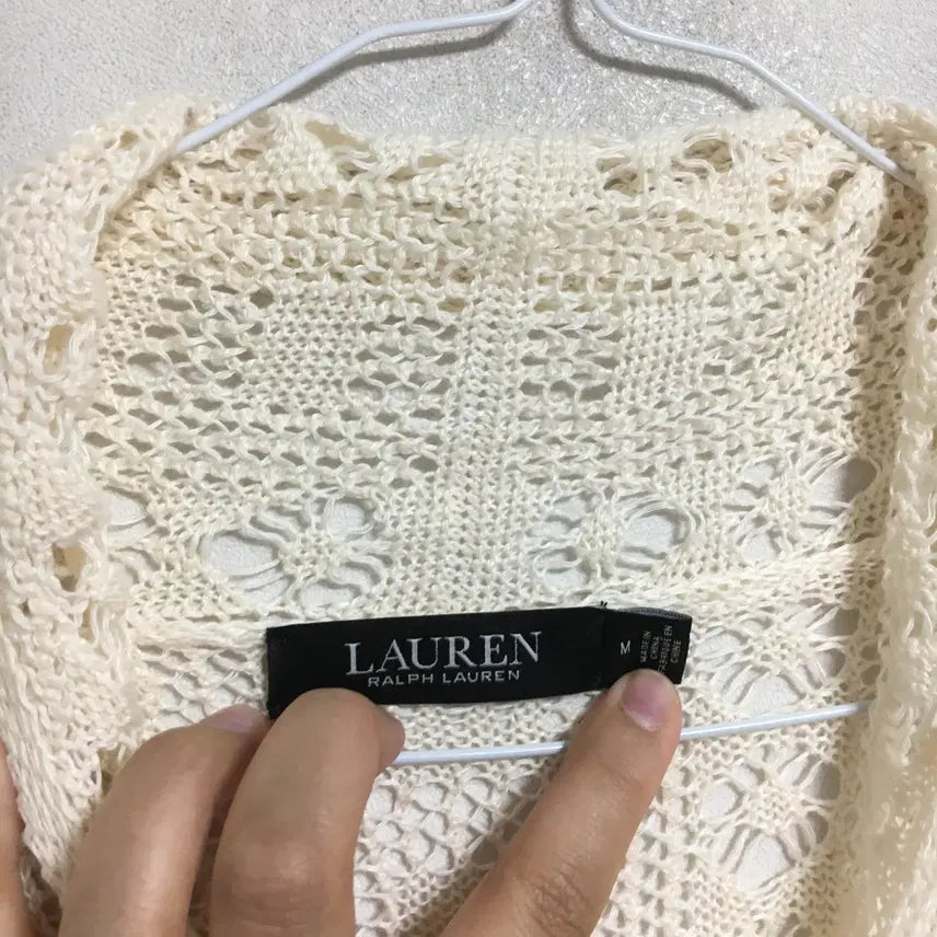[BUNJANG] Ralph Lauren Polo Crochet Long Cardigan M / 랄프로렌폴로 신상 크로셰 롱 가디건 M