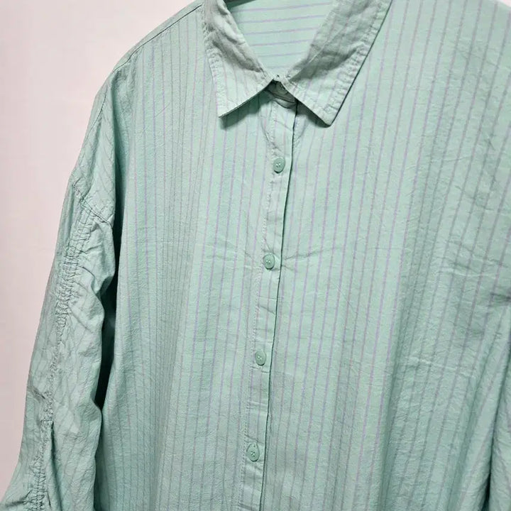 [BUNJANG] Japan Vintage Striped Shirred Shirt / Japan Vintage 스트라이프 셔링 셔츠 F
