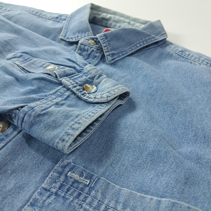 [BUNJANG] Marlboro 90s USA Denim Two-Pocket Shirt / CK280 XL 말보로 90s 미국판  데님 투포켓 셔츠 남방