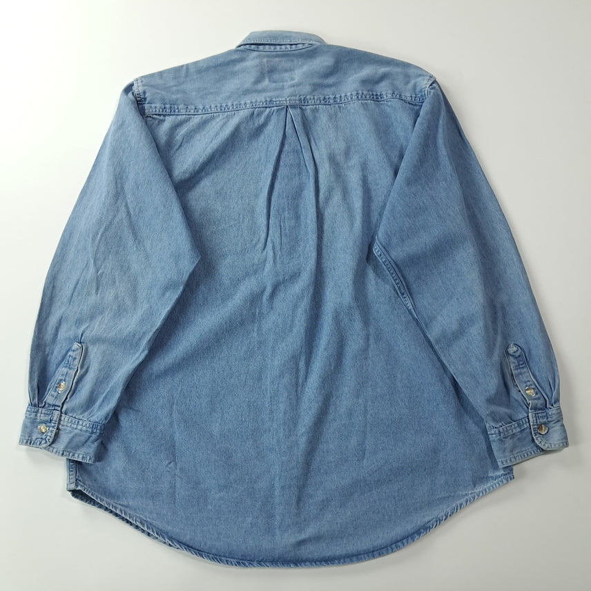 [BUNJANG] Marlboro 90s USA Denim Two-Pocket Shirt / CK280 XL 말보로 90s 미국판  데님 투포켓 셔츠 남방