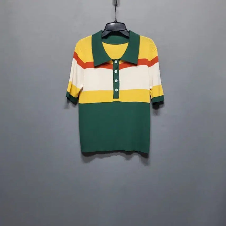 [SOLD OUT] 컬러 배색 골지 카라니트