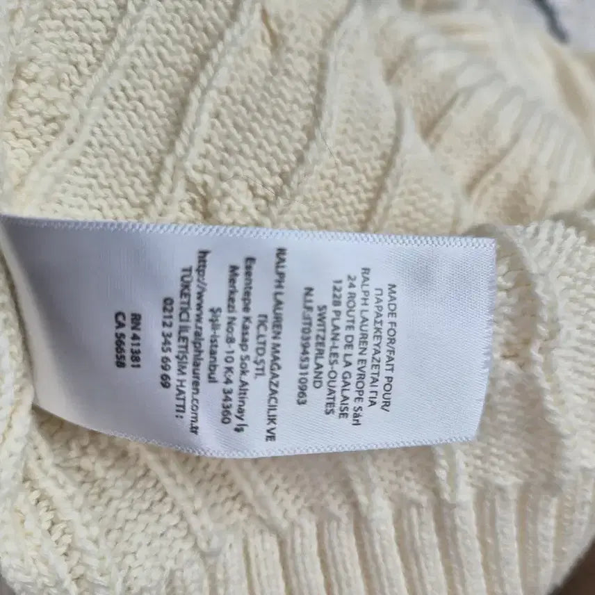 [BUNJANG] Polo Ralph Lauren Cable Knit Cardigan Cream / 폴로랄프로렌 케이블 니트 가디건  크림색  거의새거