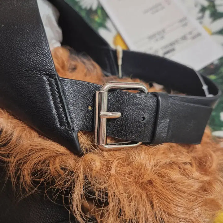 [BUNJANG] REMME Black Leather Fur Sandals / 일본 REMME 블랙 가죽 퍼 샌들 37 새상품