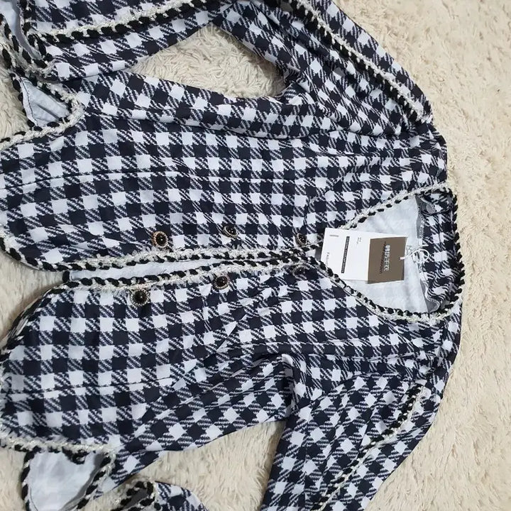 [BUNJANG] Houndstooth Tweed Jacket / 새상품/매력적인 하운드투스 패턴의 트위드 자켓이에요블랙앤화이트 색상에