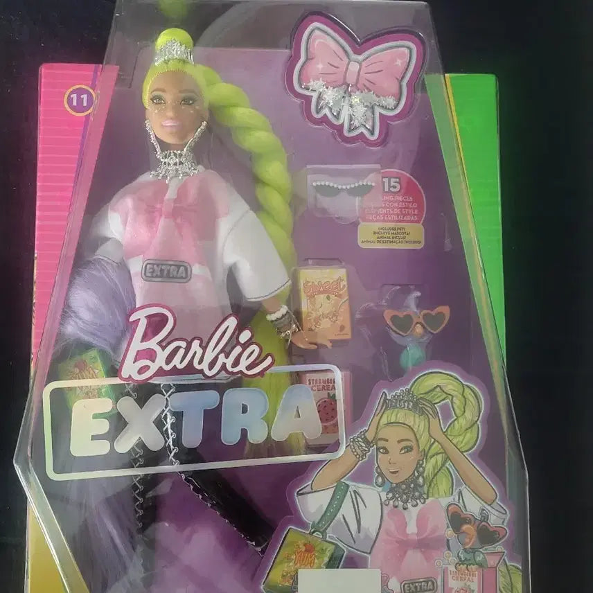 [BUNJANG] Barbie Extra Neon Green Hair Doll / 바비 엑스트라 네온그린  헤어