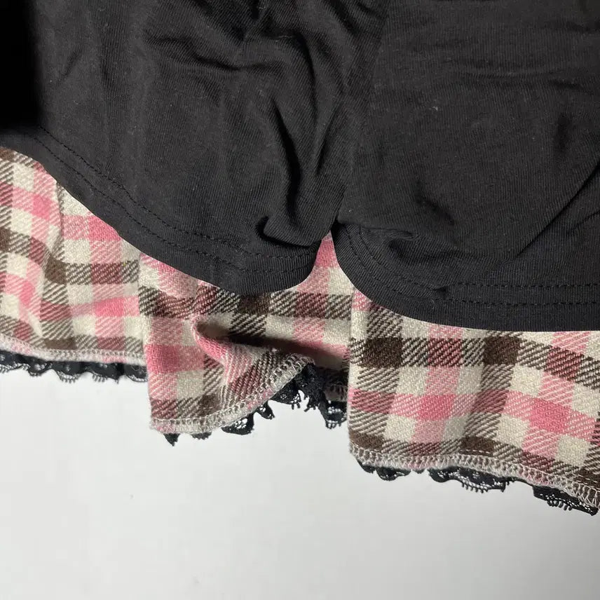 [SOLD OUT] [Tralala] 트랄라라 갸루 체크 큐롯 스커트