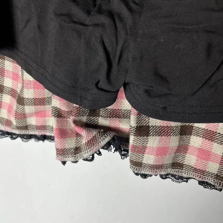 [SOLD OUT] [Tralala] 트랄라라 갸루 체크 큐롯 스커트