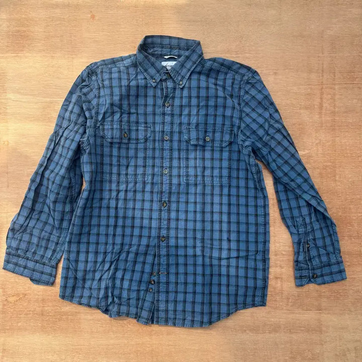 [BUNJANG] Carhartt Blue Plaid Button-Up Shirt / Carhartt Blue Plaid Button-Up Shirt 칼하트