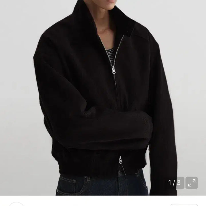 [BUNJANG] DNSR Corduroy Crop Jacket Black M / DNSR 코듀로이 크롭 자켓 블랙 M