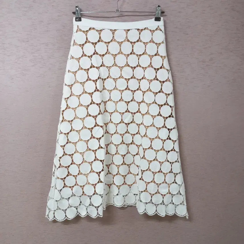 [SOLD OUT] B4-17/LEEGARDEN 화이트 스커트 여성