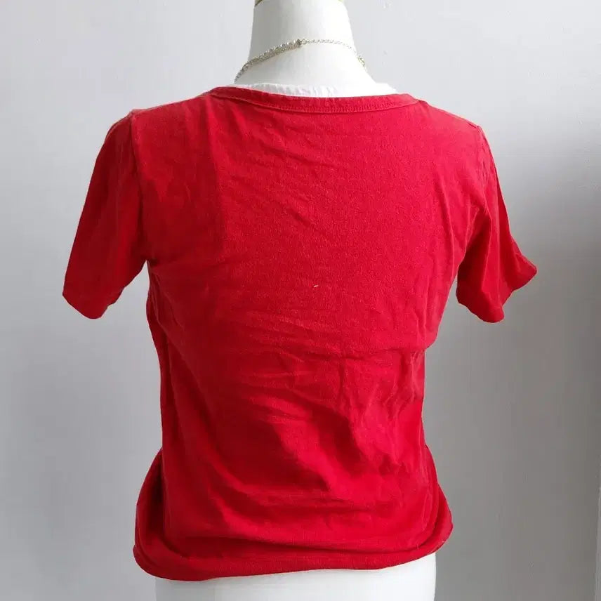 [BUNJANG] Y2K Red Printing Short Sleeve T-shirt / [y2k] 레드 프린팅 반팔 티셔츠 55