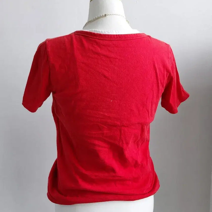 [BUNJANG] Y2K Red Printing Short Sleeve T-shirt / [y2k] 레드 프린팅 반팔 티셔츠 55