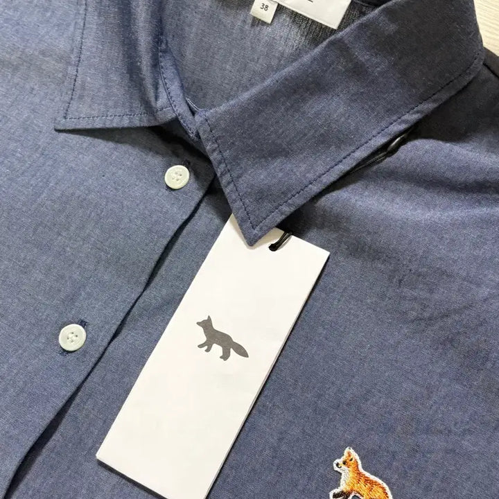 [BUNJANG] Maison Kitsune Indigo Casual Shirt / 메종키츠네 캐쥬얼 셔츠 인디고 38