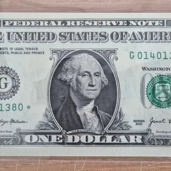 [BUNJANG] US Federal Reserve Note 1 Dollar Bill Star Note (2021) Bundle / 1달러 지폐 (2021년 발행)...스타노트 연번 10매