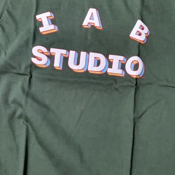 [BUNJANG] IAB Studio Logo Tee (Khaki) - M Size / IAB STUDIO 반팔 티셔츠 카키