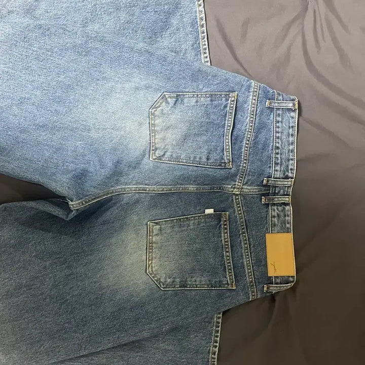 [SOLD OUT] 유스 와이드 데님long(오카야마산) mid blue 30/32