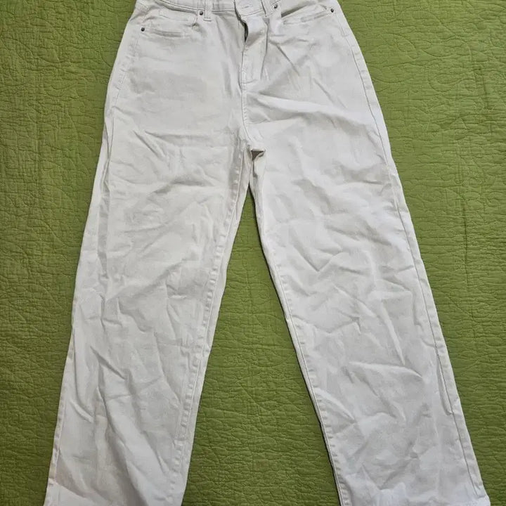 [BUNJANG] Polham Wide White Denim Bading Pants / 29-31) 폴햄 와이드 화이트 데님 밴딩 팬츠