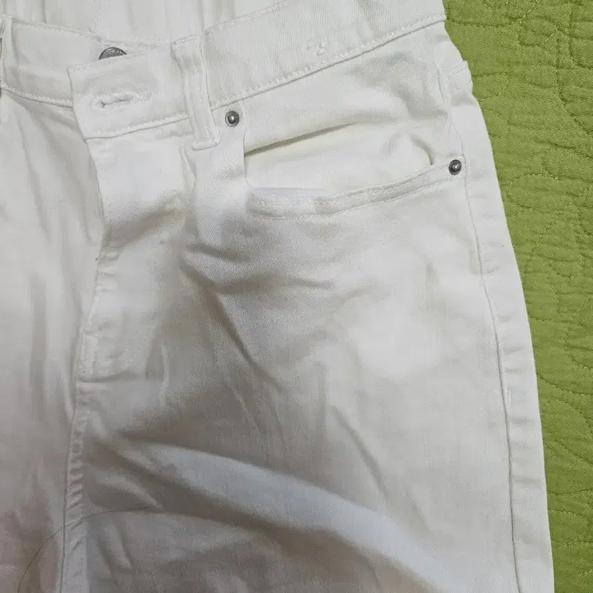 [BUNJANG] Polham Wide White Denim Bading Pants / 29-31) 폴햄 와이드 화이트 데님 밴딩 팬츠