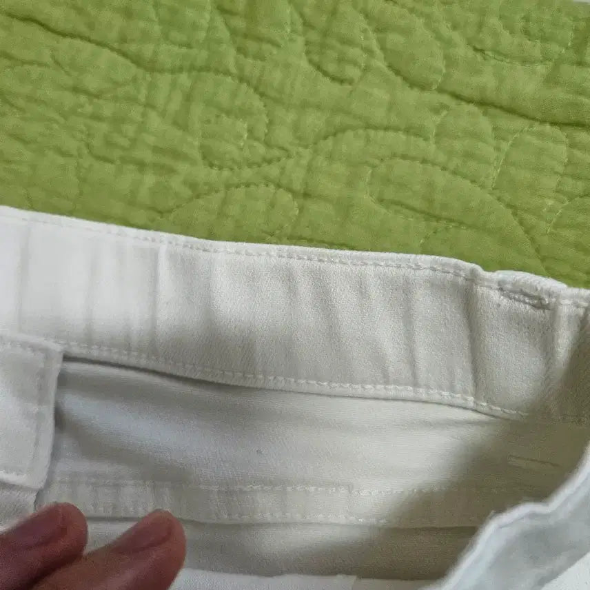 [BUNJANG] Polham Wide White Denim Bading Pants / 29-31) 폴햄 와이드 화이트 데님 밴딩 팬츠