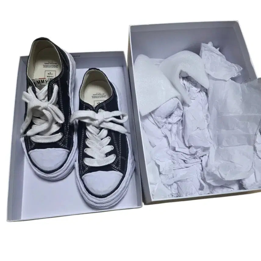 [SOLD OUT] [S급/풀박스] 미하라 야스히로 피터슨 캔버스 로우 블랙 41사이즈