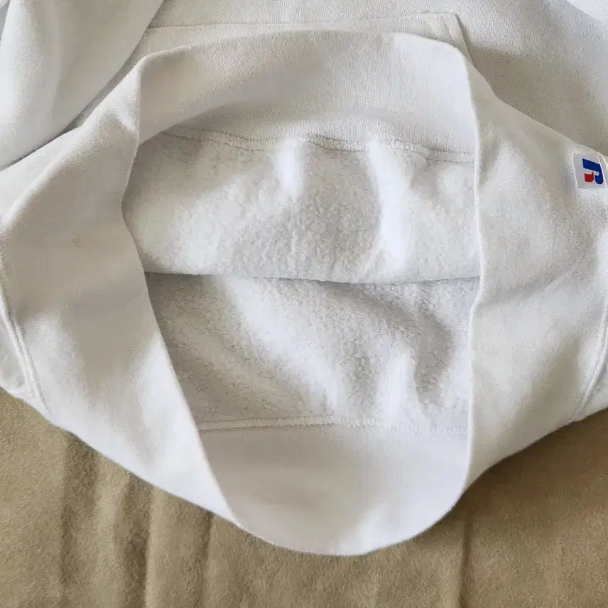 [BUNJANG] Russell White Hooded Sweatshirt S / Russell 화이트 후드티 후드스웨트셔츠 S