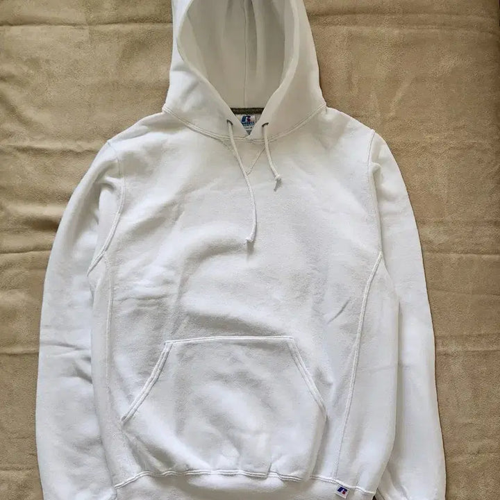 [BUNJANG] Russell White Hooded Sweatshirt S / Russell 화이트 후드티 후드스웨트셔츠 S