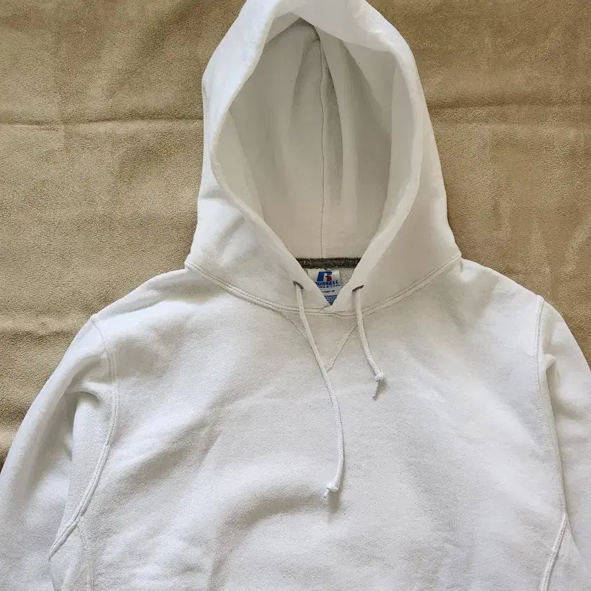 [BUNJANG] Russell White Hooded Sweatshirt S / Russell 화이트 후드티 후드스웨트셔츠 S
