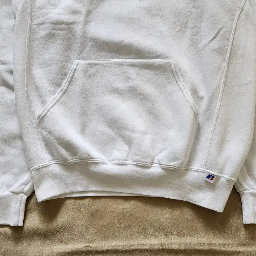 [BUNJANG] Russell White Hooded Sweatshirt S / Russell 화이트 후드티 후드스웨트셔츠 S