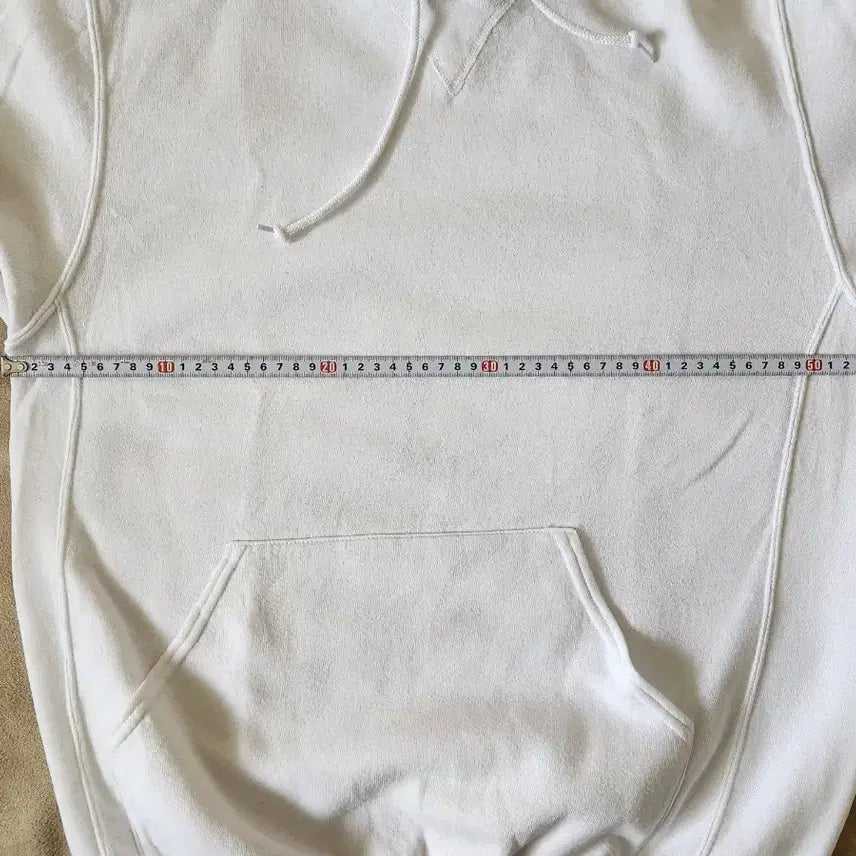 [BUNJANG] Russell White Hooded Sweatshirt S / Russell 화이트 후드티 후드스웨트셔츠 S