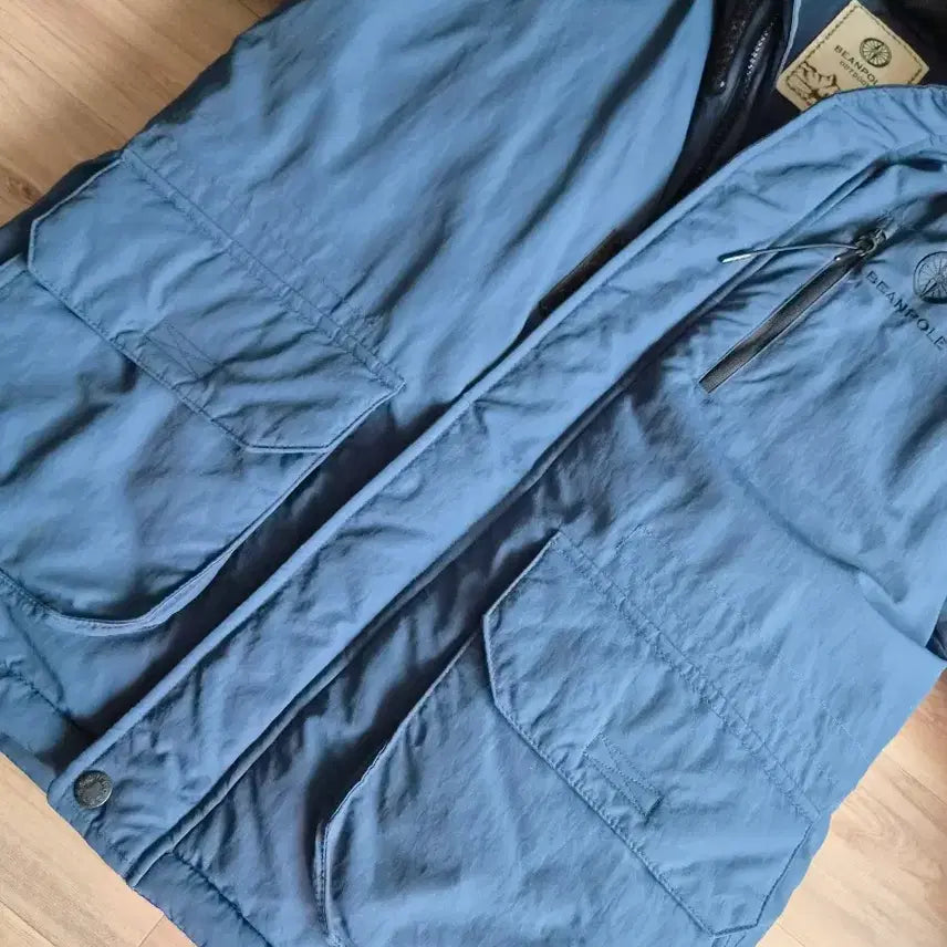 [BUNJANG] Beanpole Blue Fur Hooded Padded Jumper / 빈폴 블루 퍼 후드 패딩 점퍼
