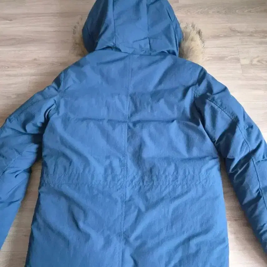 [BUNJANG] Beanpole Blue Fur Hooded Padded Jumper / 빈폴 블루 퍼 후드 패딩 점퍼