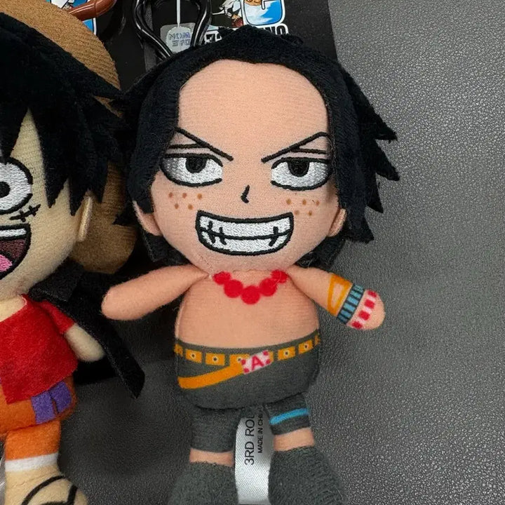 [BUNJANG] One Piece 25th Anniversary Plush Keyring Set / (미사용) 원피스 25주년 인형 키링 세트 (루피 에이스 베포) 12cm