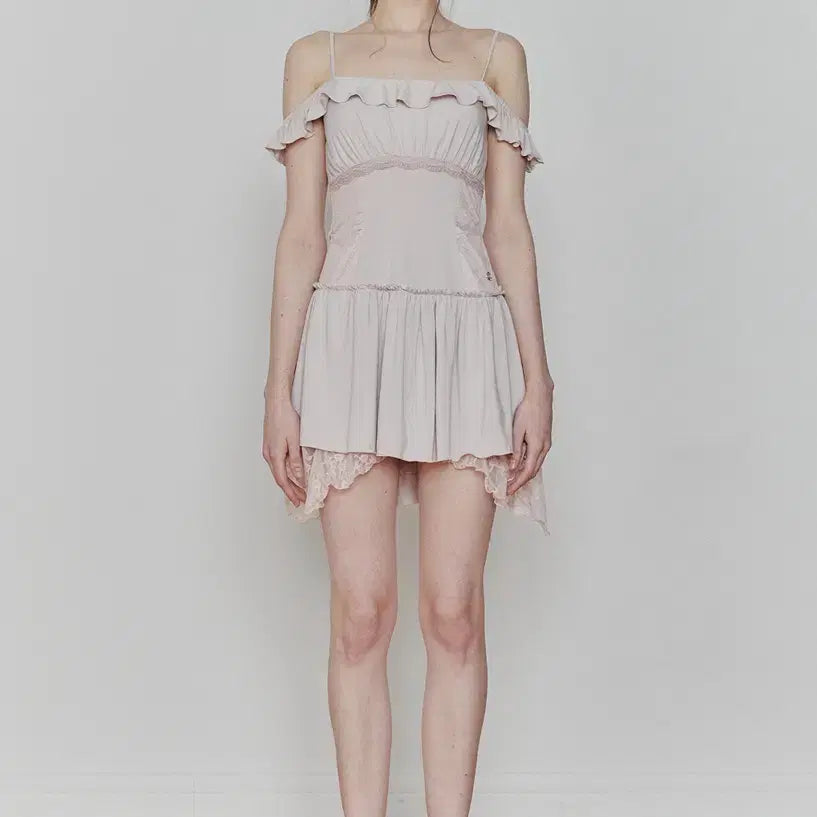 [BUNJANG] Pain or Pleasure Petal Ruffle Dress Pink / 페인오어플레져 PETAL RUFFLE DRESS pink