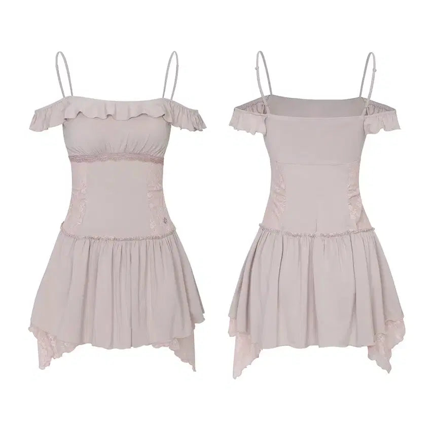 [BUNJANG] Pain or Pleasure Petal Ruffle Dress Pink / 페인오어플레져 PETAL RUFFLE DRESS pink